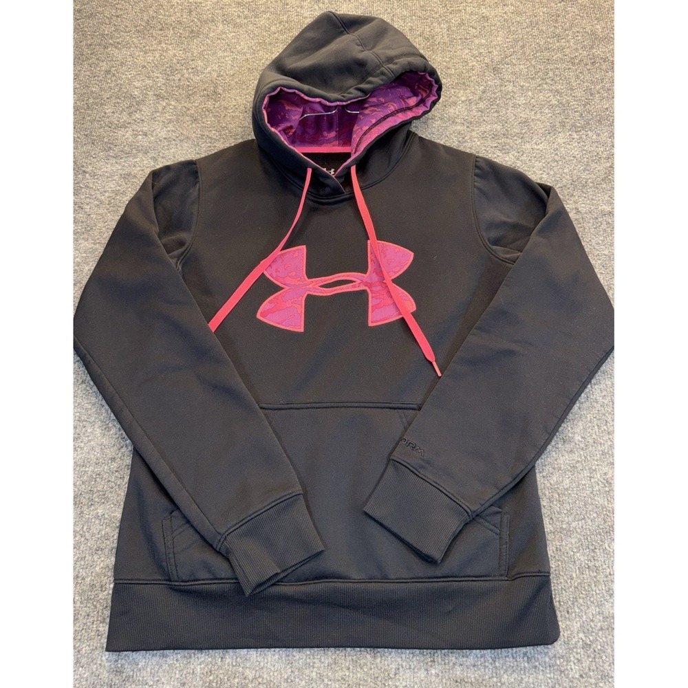 Under Armour UA Storm Hoodie Women's Size XS Black Pink Pullover Hooded